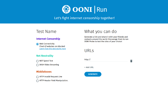 OONI Run OONI Run