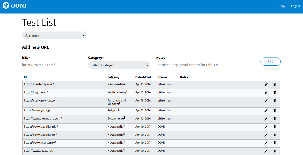 Test Lists Editor Test Lists Editor